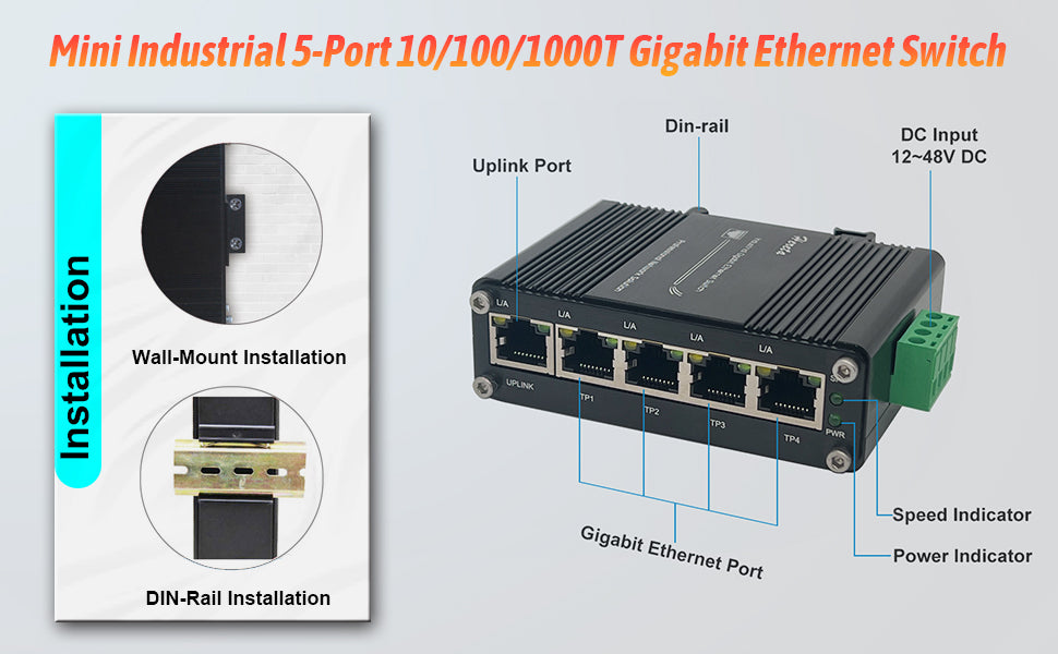 CU2005  Infrastructure, 5-port switch, Ethernet, 100 Mbit/s, 24 V