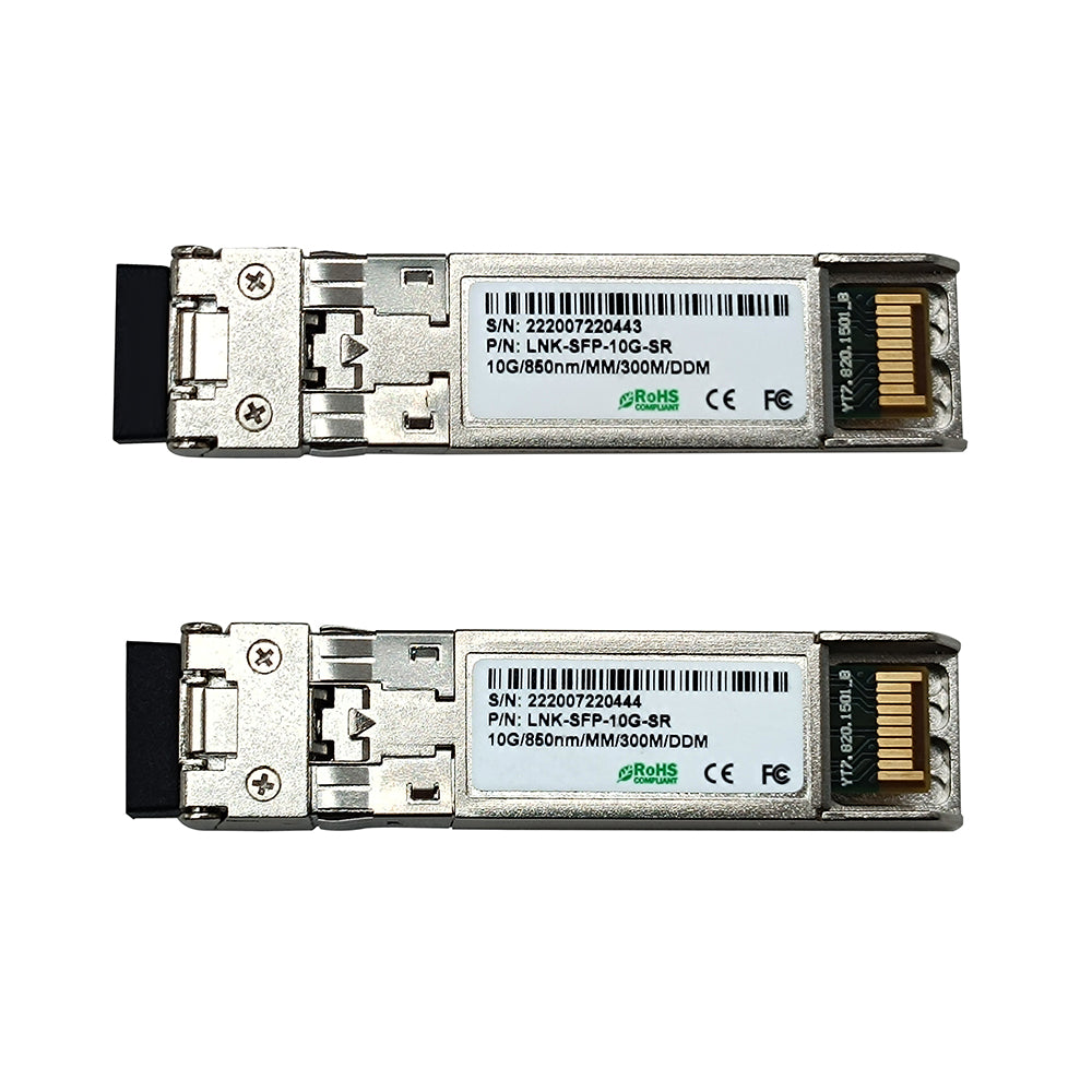 2Pack 10GBase-SR SFP+ Transceiver, SFP Multi-Mode LC Module, 10G 850nm ...