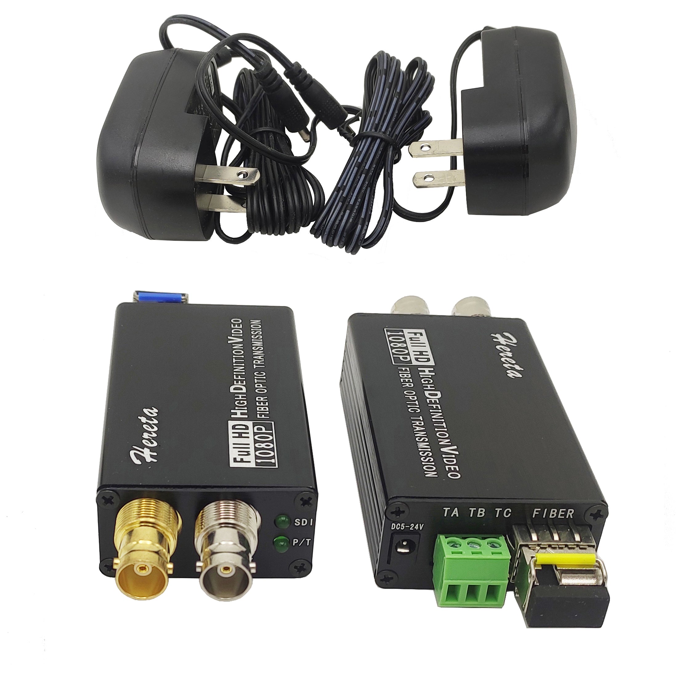 Mini 3G-SDI Video Extender with SDI Loop Output 1080P 3G-SDI Fiber  Converter Extension of Distances Up to 20km