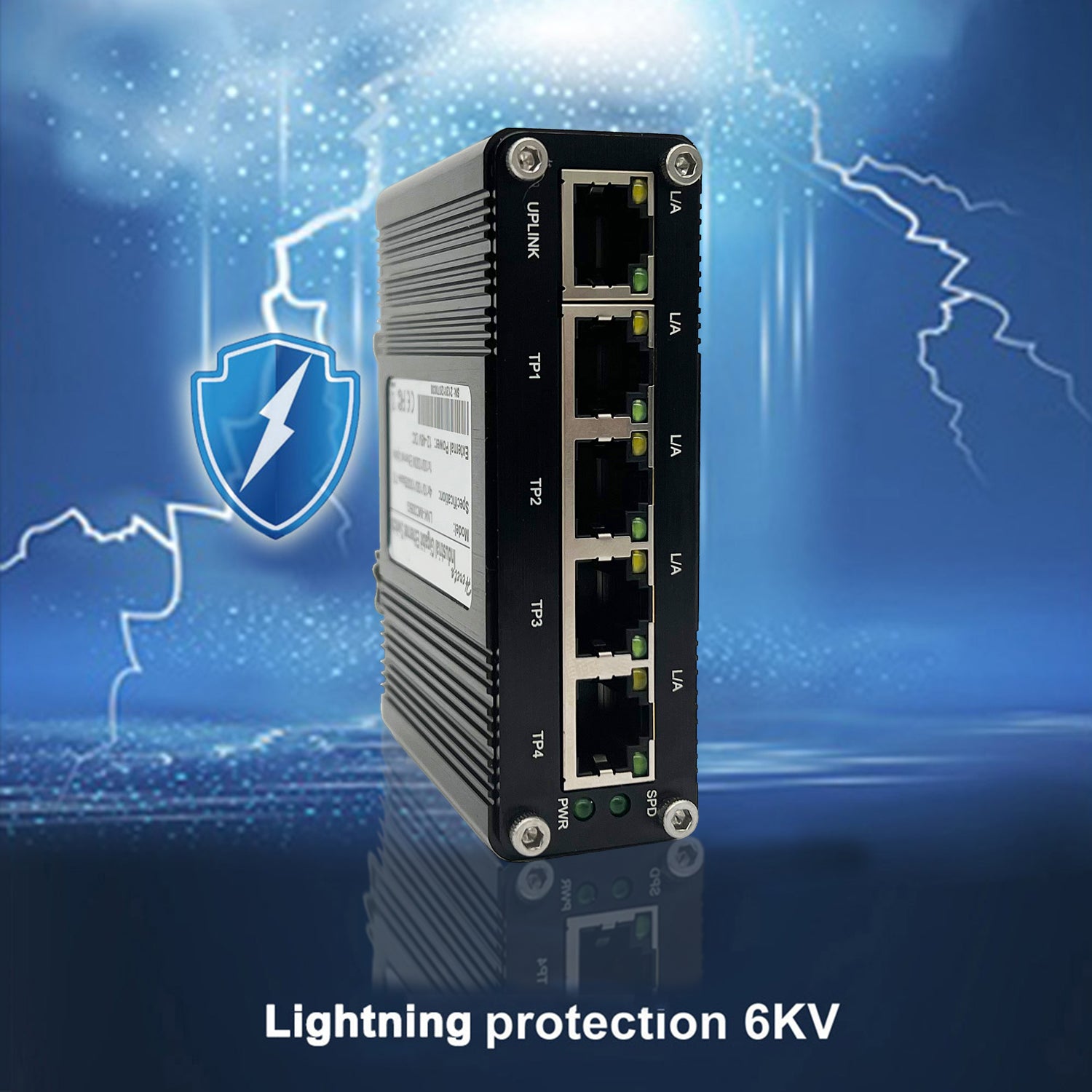 Gigabit Ethernet Switch 5-Port Mini Industrial Switch 10/100Mbps Half ...