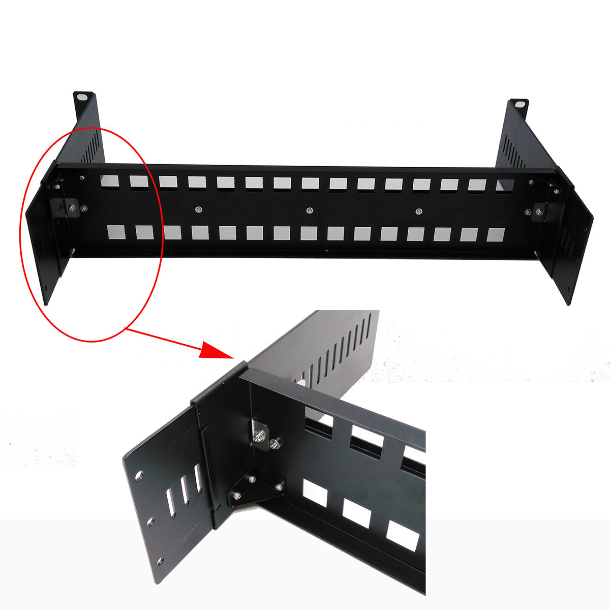 19 Inches Adjustable Rack Mount DIN Rail Bracket for Media Converters Ethernet Switch Industrial PoE Switch with Light and High Strength Aluminum Alloy Material